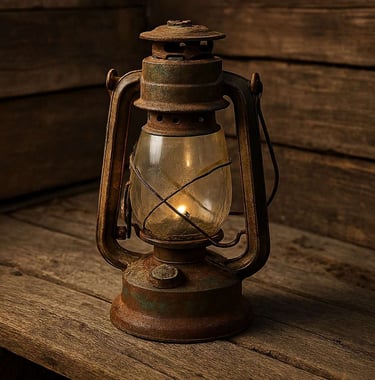 glass kerosene lamp