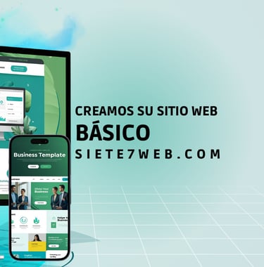 Creamos su sitio web básico | siete7web.com