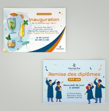Réalisation : Invitation pour Forma Pro hygiène et sécurité - Amy Atelier Graphique