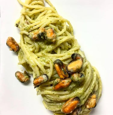 spaghetti broccoli e cozze