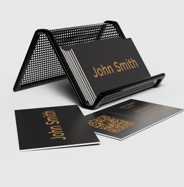 Porte-cartes de viste en treillis