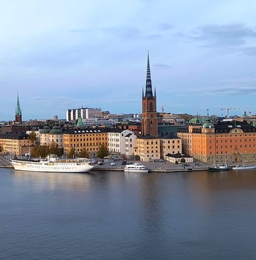 Sztokholm, Gamla Stan i Riddarholmen, widok z Sodermalm