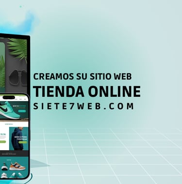 Creamos su sitio web tienda online | siete7web.com