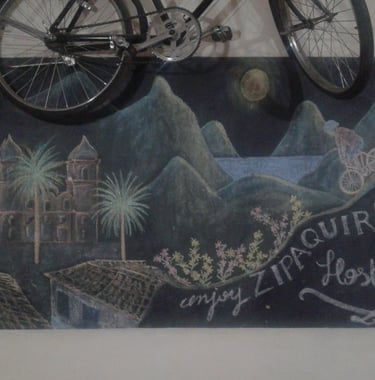 Ardoise murale accueil hostel Zipaquira
