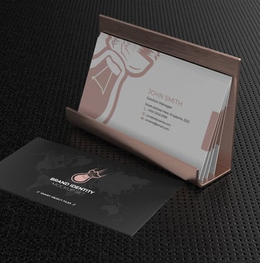 Porte-cartes de visite en aluminium