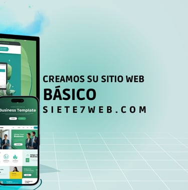 Creamos su sitio web básico | siete7web.com