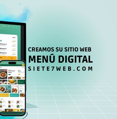 Creamos su sitio web menú digital | siete7web.com