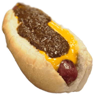 Chili Cheese all-beef hotdog with chili sauce and nacho cheese sauce at HeckYA Youngstown Ohio