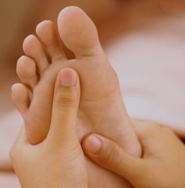 reflexology session for adults, children and babies