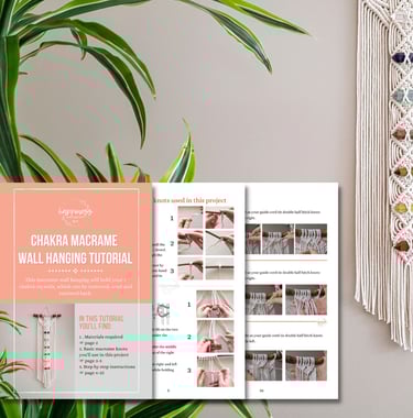 Macrame pattern PDF document with photos and step-by-step instructions