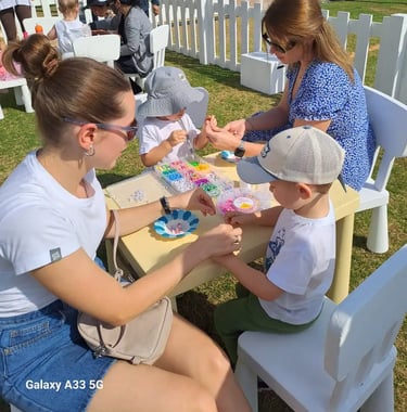 arts and crafts, slime making, pot painging, ceramic painting