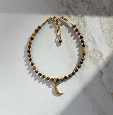 tiger eye anklet