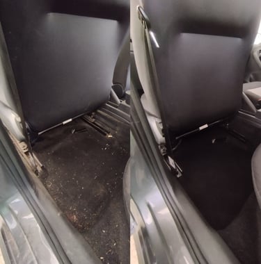 Arrière de véhicule avant après nettoyage