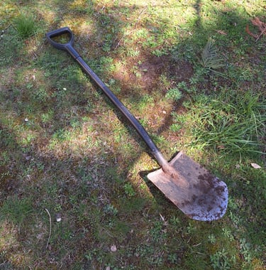 the showel we used for digging