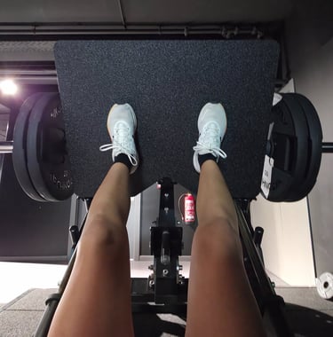 Agustina Flores haciendo ejercicio