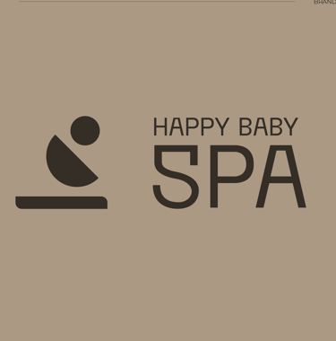 serene and elegant visual brand design for happy baby spa