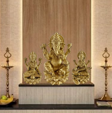 Hindu god idols in Pooja room