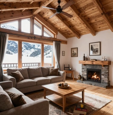 A bathroom detail shot showing rolled warm off-white towels and premium toiletries on a wooden shelf, suggesting high-end hotel quality and efficiency.