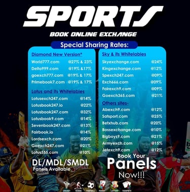 ONLINE CRICKET BETTING ID AVAILABLE DL MDL SMDL MASTER ID SUPER MASTER ID ADMIN ID AVAILABLE
