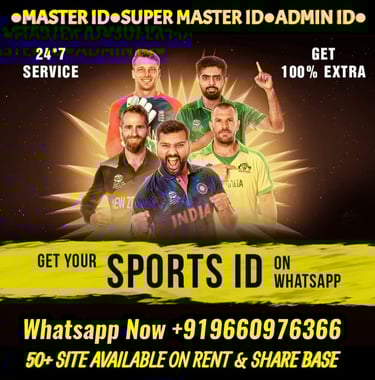 ONLINE CRICKET BETTING ID AVAILABLE DL MDL SMDL MASTER ID SUPER MASTER ID ADMIN ID AVAILABLE
