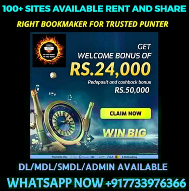 ONLINE CRICKET BETTING ID AVAILABLE DL MDL SMDL MASTER ID SUPER MASTER ID ADMIN ID AVAILABLE