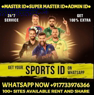 ONLINE CRICKET BETTING ID AVAILABLE DL MDL SMDL MASTER ID SUPER MASTER ID ADMIN ID AVAILABLE