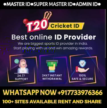 ONLINE CRICKET BETTING ID AVAILABLE DL MDL SMDL MASTER ID SUPER MASTER ID ADMIN ID AVAILABLE