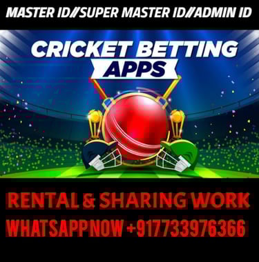 ONLINE CRICKET BETTING ID AVAILABLE DL MDL SMDL MASTER ID SUPER MASTER ID ADMIN ID AVAILABLE