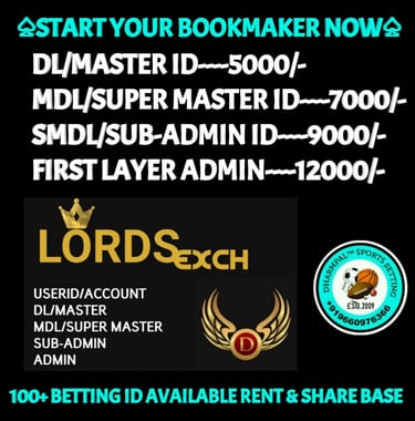 ONLINE CRICKET BETTING ID AVAILABLE DL MDL SMDL MASTER ID SUPER MASTER ID ADMIN ID AVAILABLE