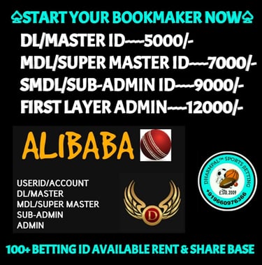 ONLINE CRICKET BETTING ID AVAILABLE DL MDL SMDL MASTER ID SUPER MASTER ID ADMIN ID AVAILABLE