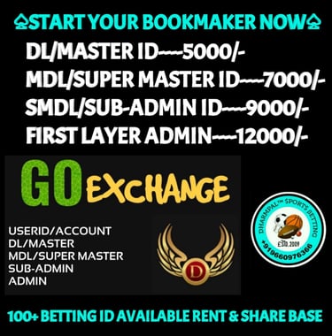 ONLINE CRICKET BETTING ID AVAILABLE DL MDL SMDL MASTER ID SUPER MASTER ID ADMIN ID AVAILABLE