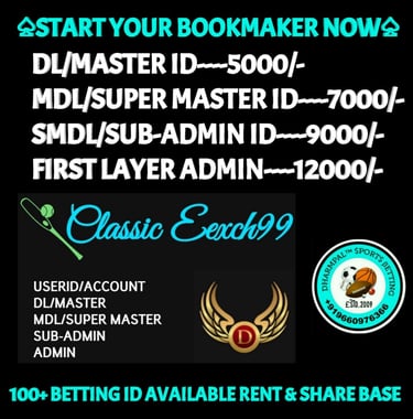 ONLINE CRICKET BETTING ID AVAILABLE DL MDL SMDL MASTER ID SUPER MASTER ID ADMIN ID AVAILABLE