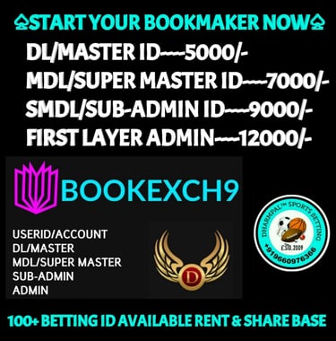 ONLINE CRICKET BETTING ID AVAILABLE DL MDL SMDL MASTER ID SUPER MASTER ID ADMIN ID AVAILABLE