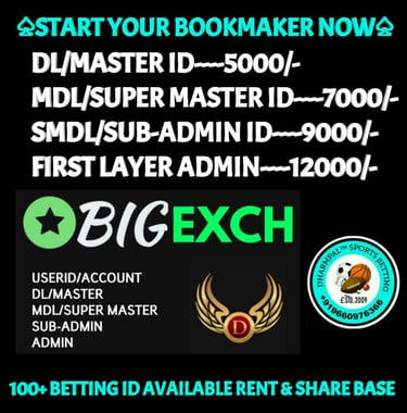 ONLINE CRICKET BETTING ID AVAILABLE DL MDL SMDL MASTER ID SUPER MASTER ID ADMIN ID AVAILABLE