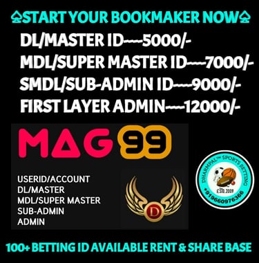 ONLINE CRICKET BETTING ID AVAILABLE DL MDL SMDL MASTER ID SUPER MASTER ID ADMIN ID AVAILABLE