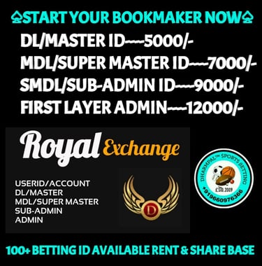 ONLINE CRICKET BETTING ID AVAILABLE DL MDL SMDL MASTER ID SUPER MASTER ID ADMIN ID AVAILABLE