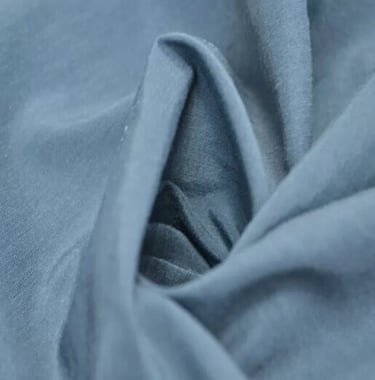 a close up of a blue fabric covered fabric