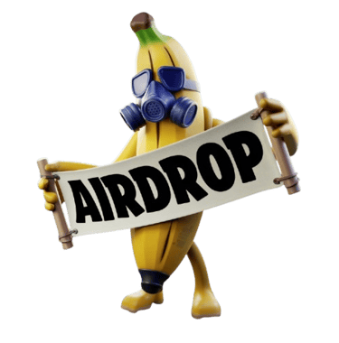 a banana peeler wearing a gas mask and a gas mask
