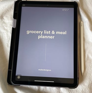 digital meal planner for ipad