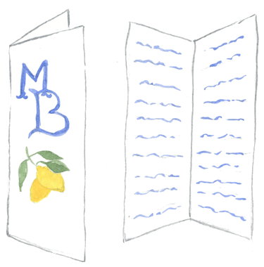 wedding program