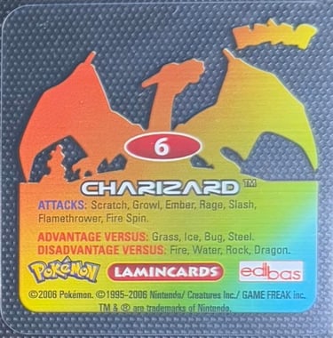 6 Dracaufeu Lamincards square édition