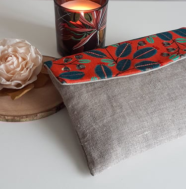 linen pouch bag model Maya