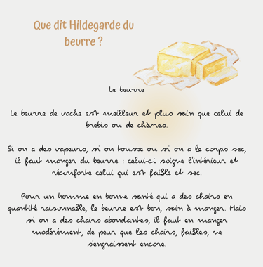 ce que dit hildegarde du beurre