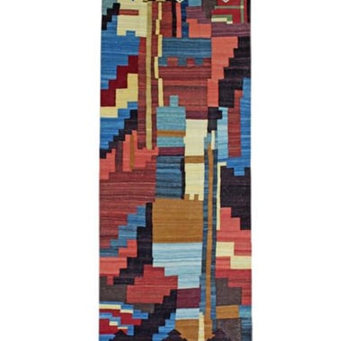 INGABORG KILIM - 294cm x 112cm (9'7 x 3'8) - KILIM RUGS - ARTISAN CARPET
