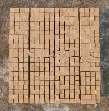 Hardwood eucalyptus pallet blocks manufactured in India for Euro pallet and block pallet systems