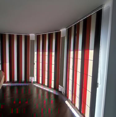 Jaluzele verticale textile montaj ferestre mari Bucuresti Sev Home