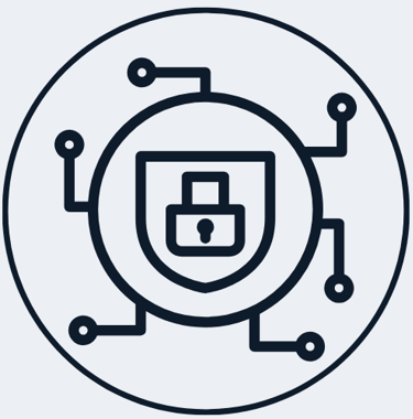 Jimproved Tech logo with a lock and a shield, representing cybersecurity services