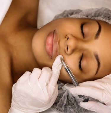 woman receiving botox injectable