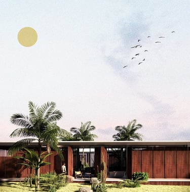 This project displays the exterior of a residential project in the Island of Bonaire. 