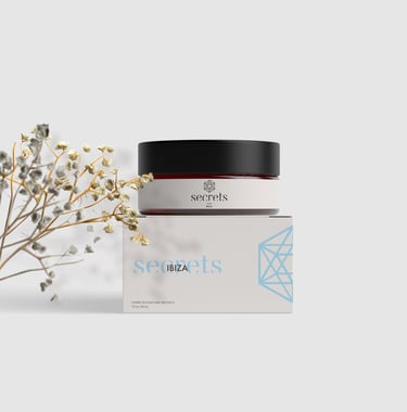 secrets cosmetics Ibiza branding